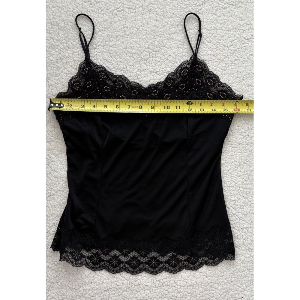 Vintage The Limited Y2K Lace Trim Sweetheart Black Slip Cami Whimsigoth Size M - Picture 6 of 10